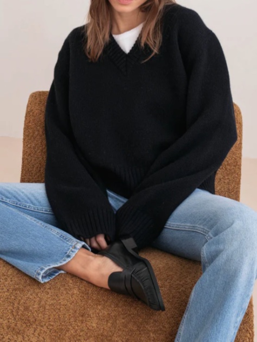 ROSAE PARIS Le Joubert ‘Black’ Sweater M, Cashmere/wool, Like New $360